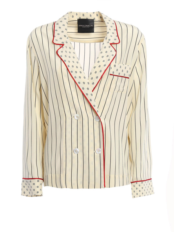 Shirts Erika Cavallini - Wilma silk pajama style jacket - E6I804000
