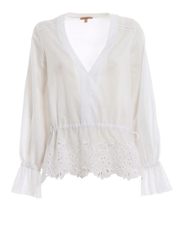 Embroidered cotton blouse 