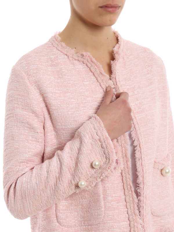 pink boucle jacket