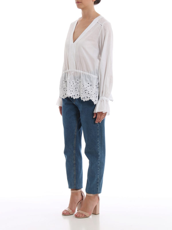 Embroidered cotton blouse 