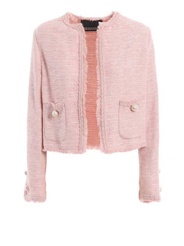 pink boucle jacket