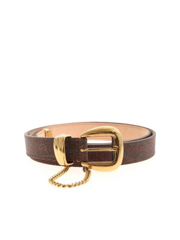 Etro - Paisley print belt in brown - belts - 1N4918525600 | iKRIX.com