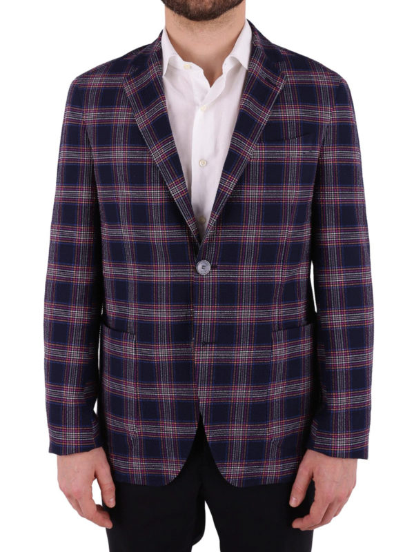 blazer in tartan
