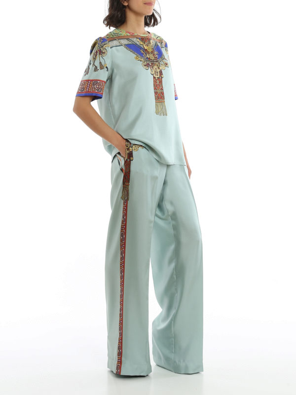 silk palazzo trousers