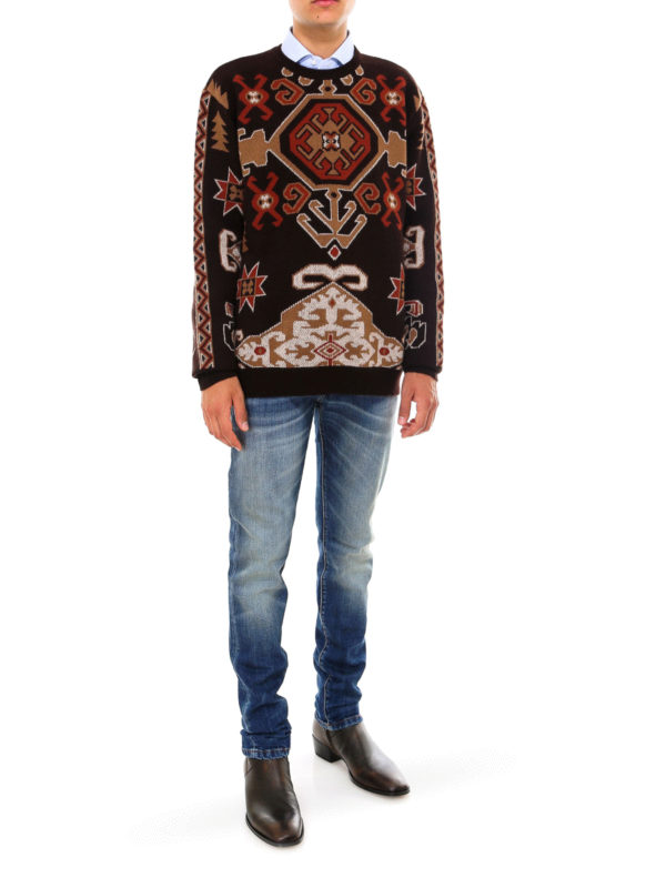 ethnic pattern sweatshirt