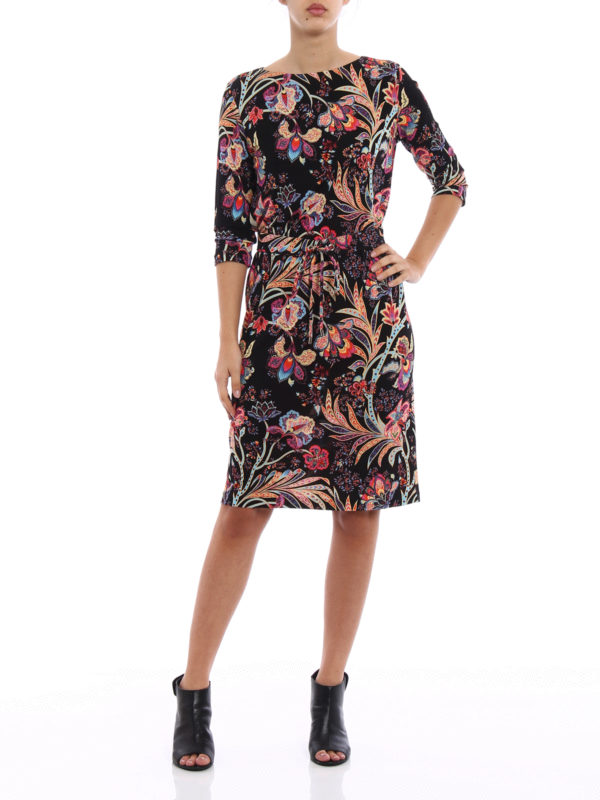 میدی Etro - Flower print jersey shift 