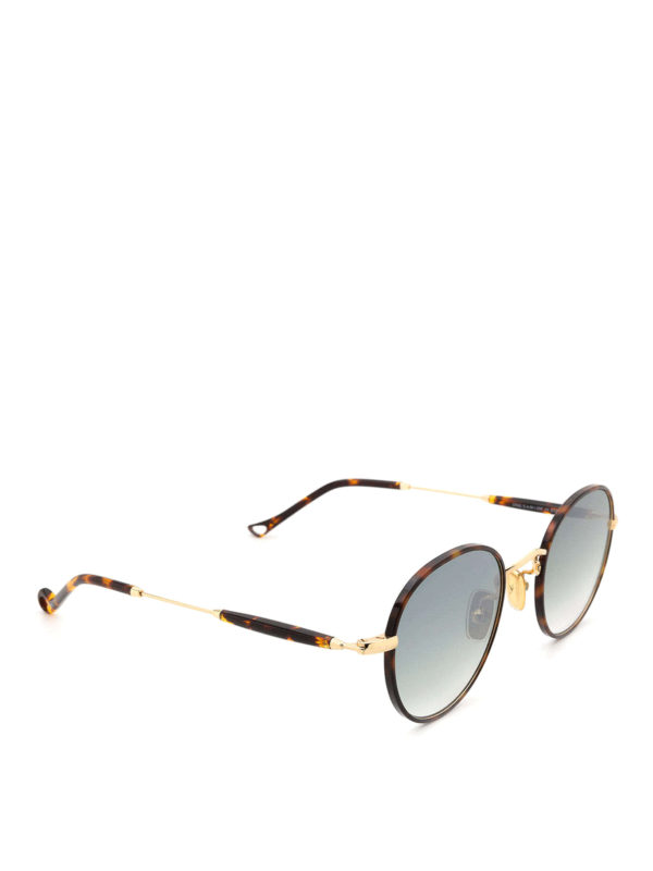 EYEPETIZER: sunglasses - Cinq havana rounded ultralight sunglasses