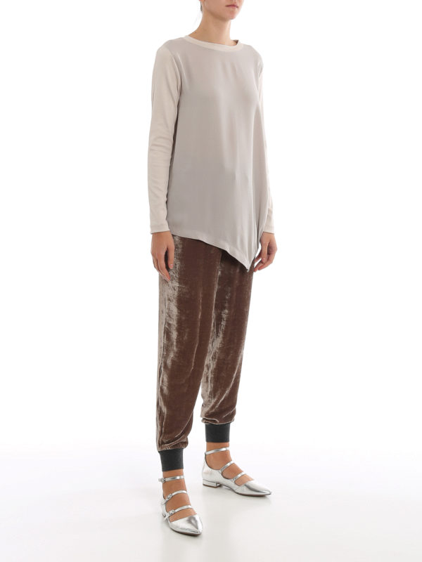 FABIANA FILIPPI: blouses online - Silk and cotton asymmetric blouse