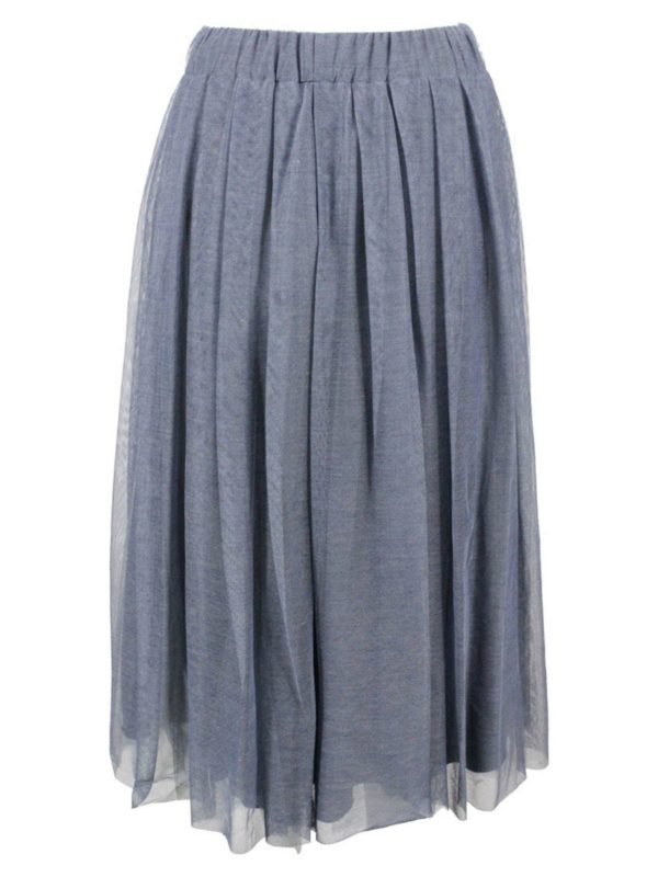 Fabiana Filippi - Tulle skirt in denim blue - Long skirts ...