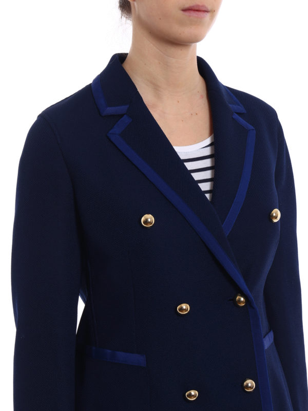 blue double breasted blazer