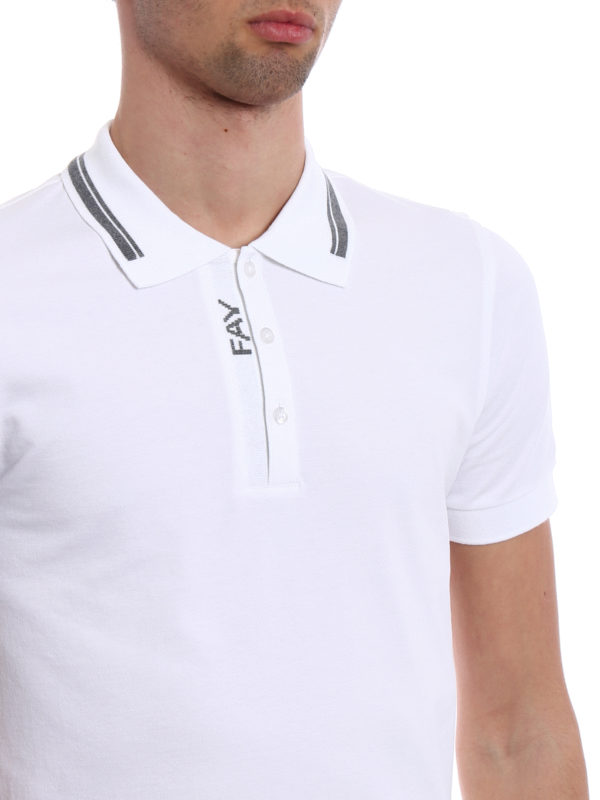 logo intarsia cotton piqué polo shirt