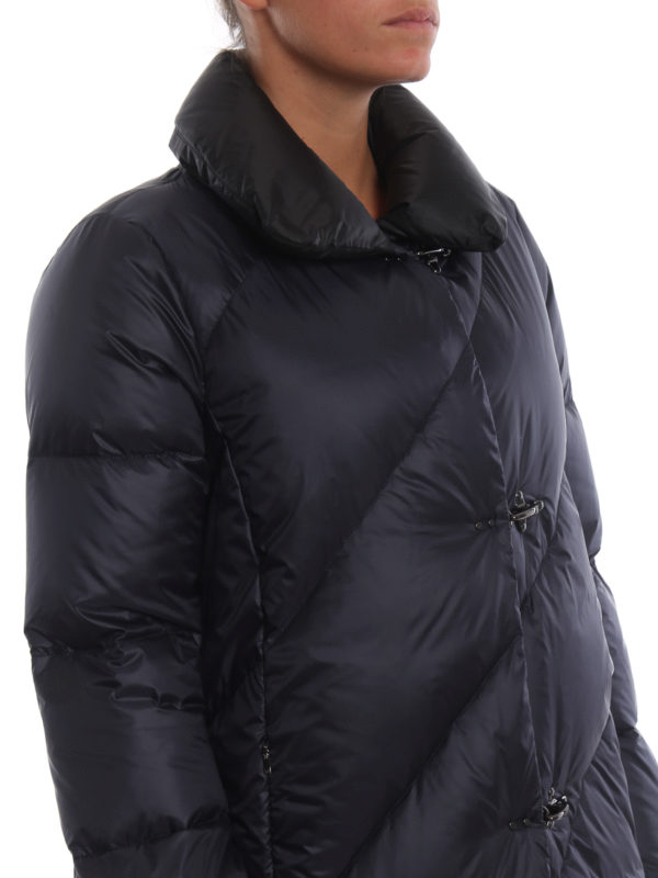 navy blue short puffer jacket