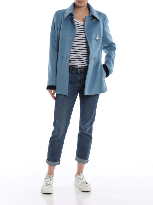 pale blue cashmere coat