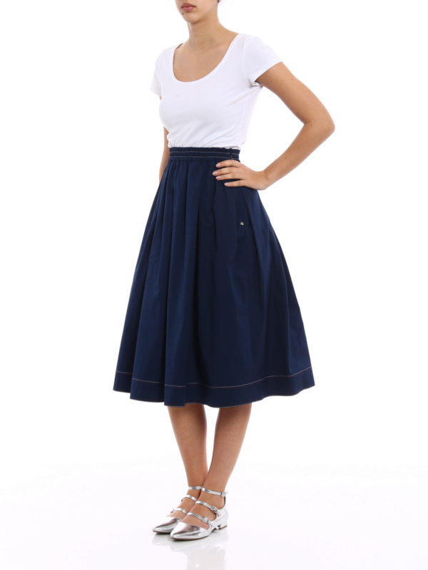 flared midi skirt