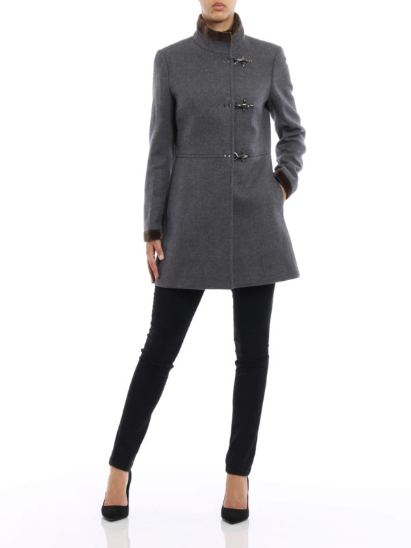 Virginia velvet trimmed coat 