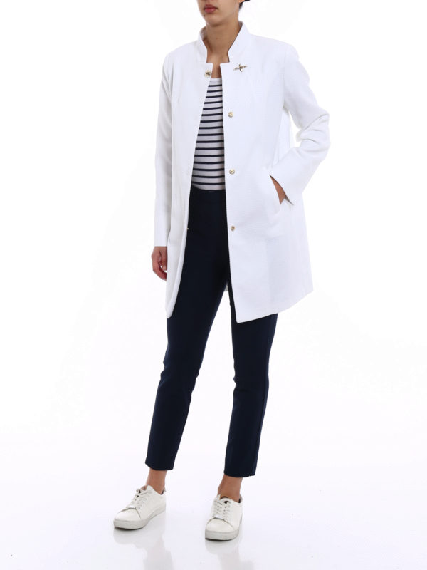 کوتاه Fay - White cotton overcoat 