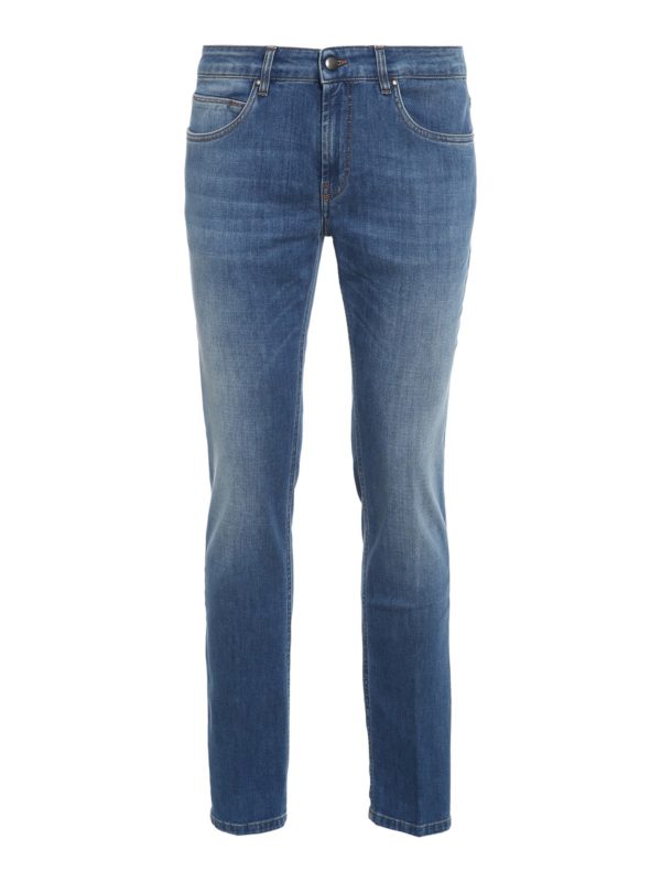 Fay - Cotton blend straight leg jeans 