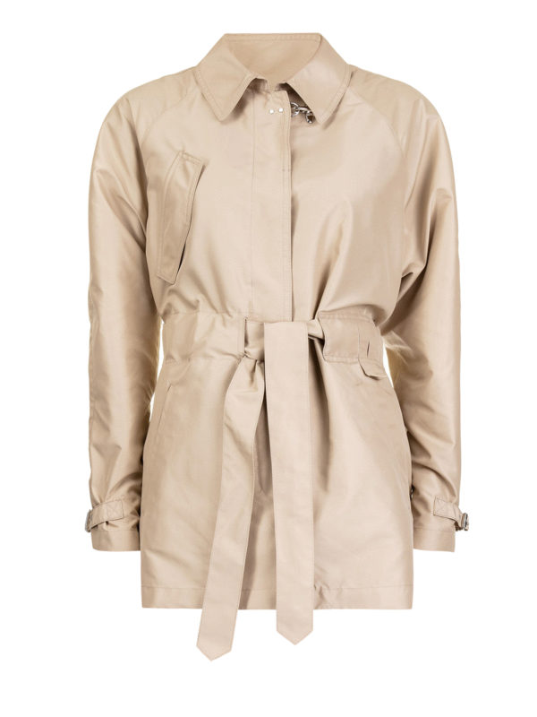 beige coat short