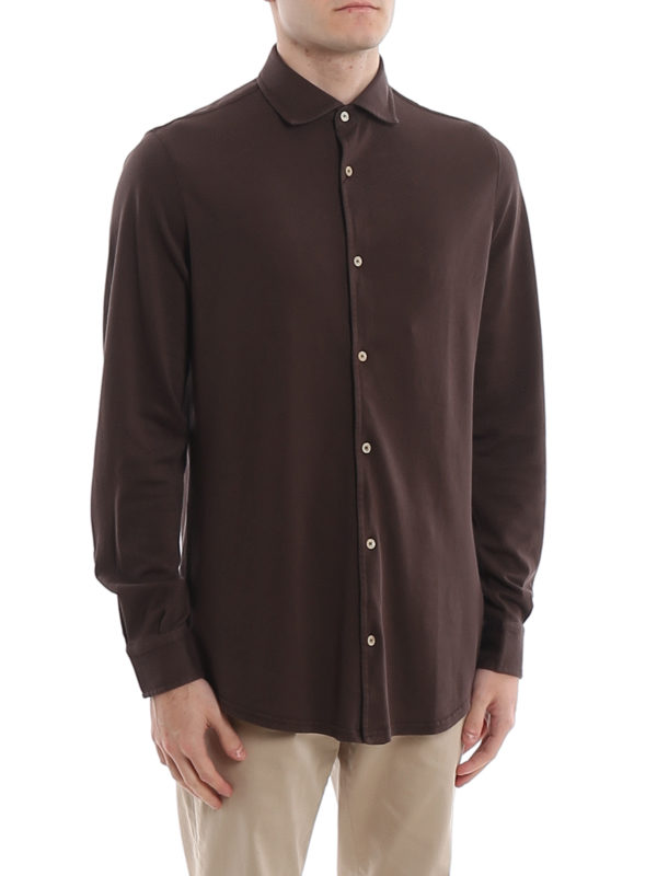 FEDELI buy online Steve organic cotton piqué shirt
