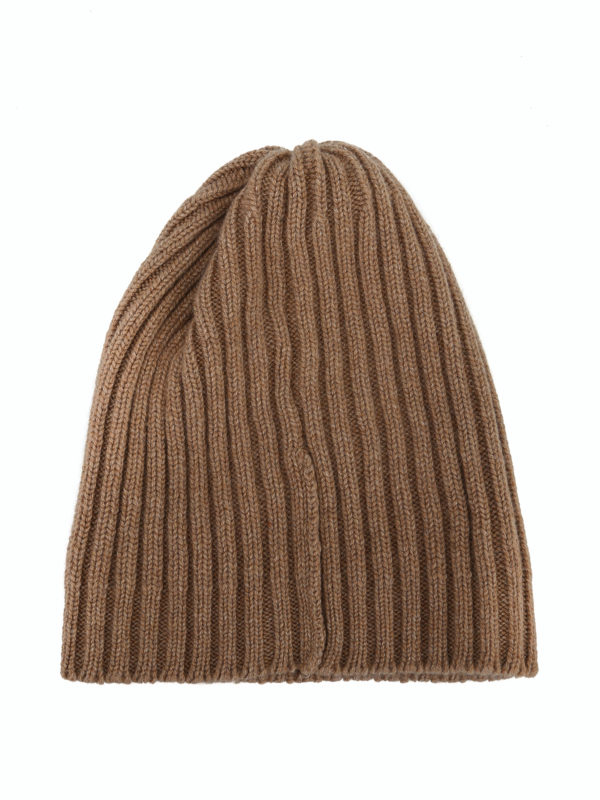 rib knit cashmere beanie