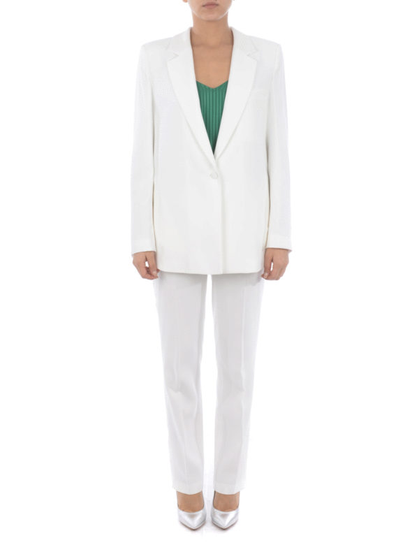 white crepe blazer