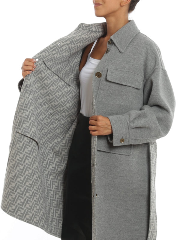 fendi grey coat