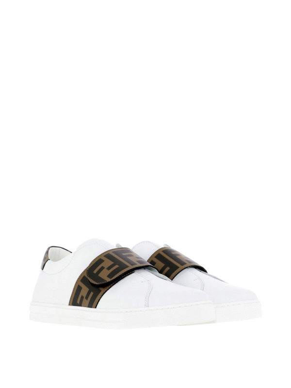 fendi logo strap trainers