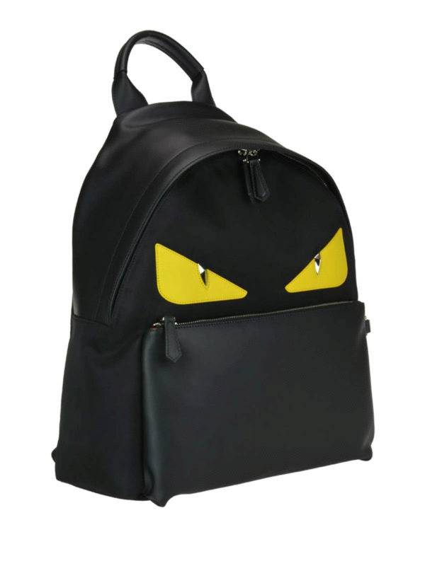 backpack with yellow eyes
