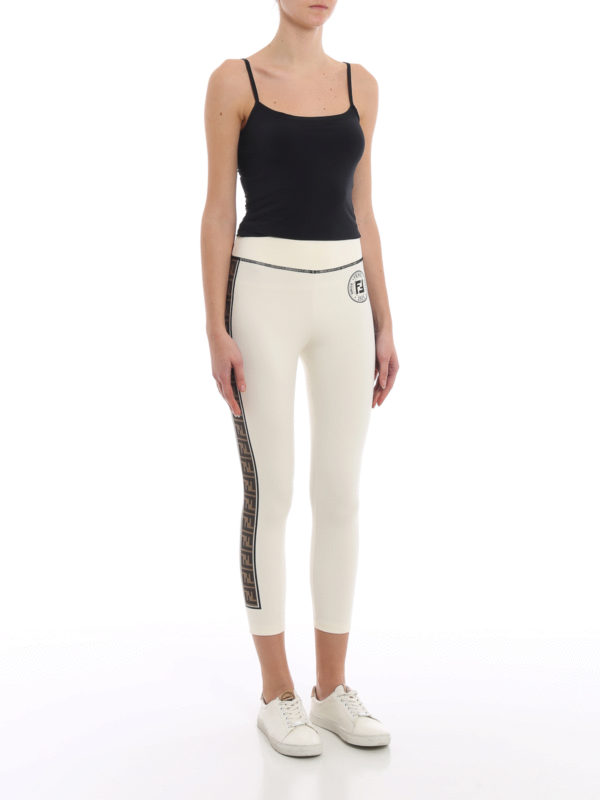 fendi white leggings
