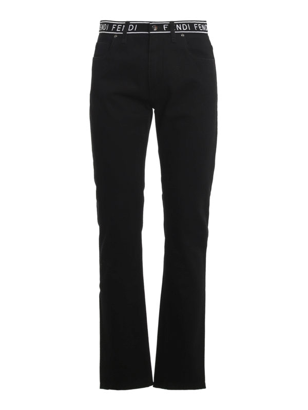 راسته Fendi - Logo band denim jeans 