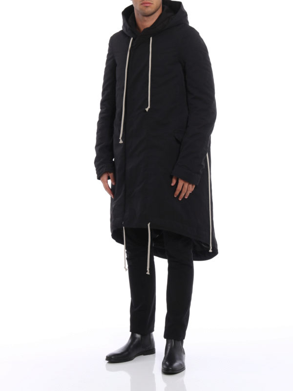 hooded long parka