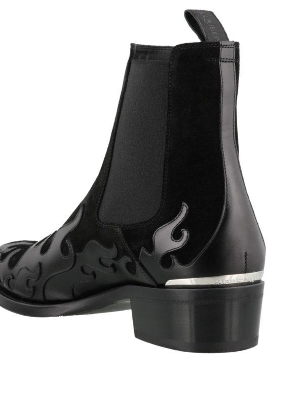 alexander mcqueen flame boots