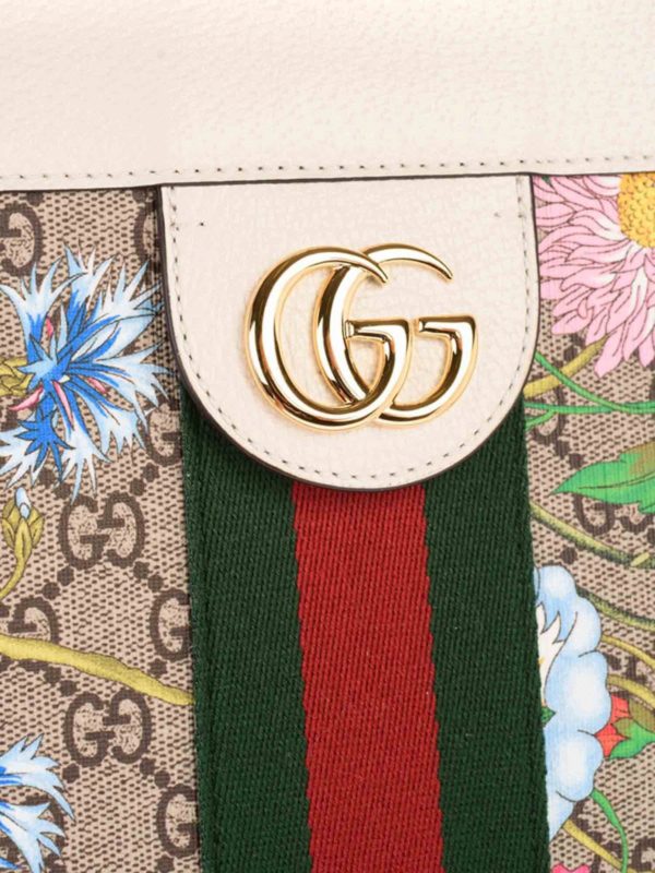 Totes bags Gucci - Flora GG large shopping bag in white - 519335HWHBC9759