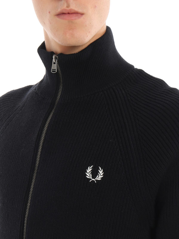 fred perry zip cardigan