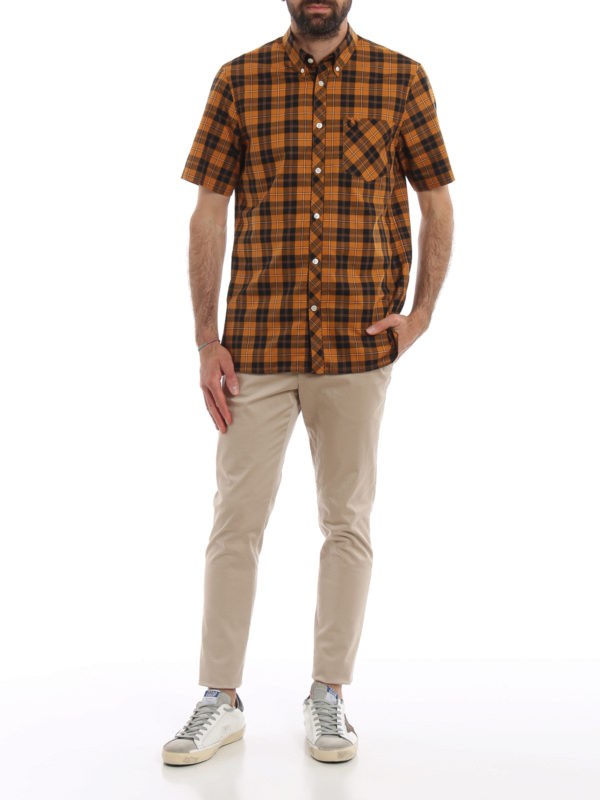 پیراهن Fred Perry - Tartan cotton short 