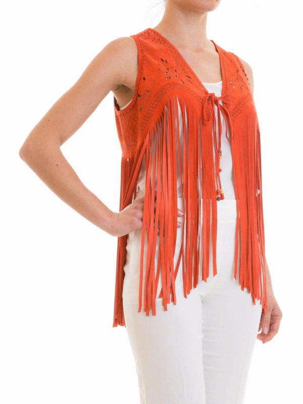 ژیله Roberto Cavalli - Fringed suede 