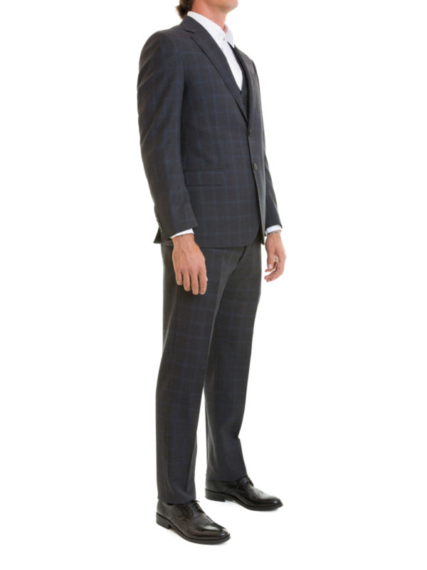Formal suits Armani Collezioni - G-Line checked wool formal suit -  ZCYGUDZC263642