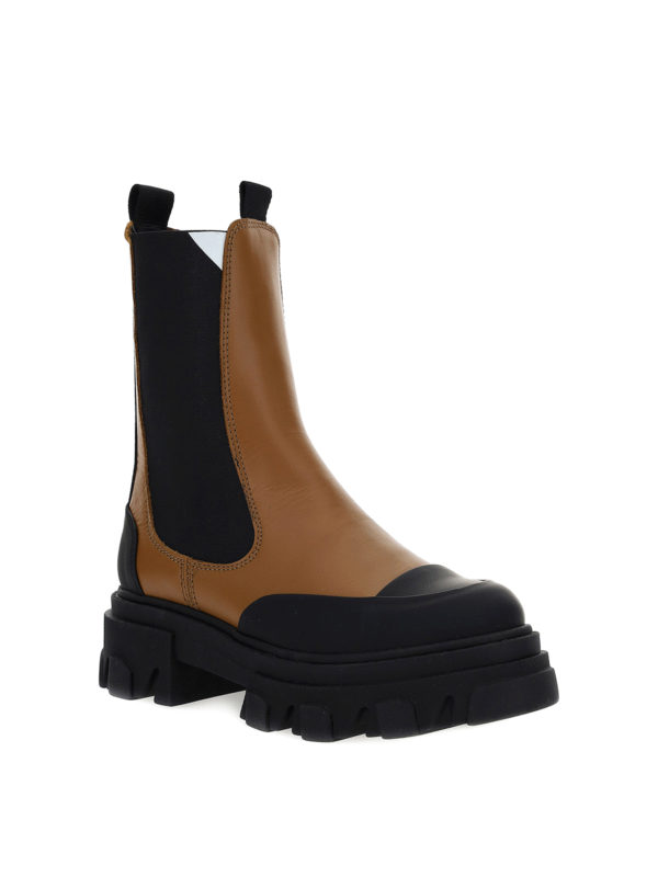 ganni recycled rubber chelsea boots