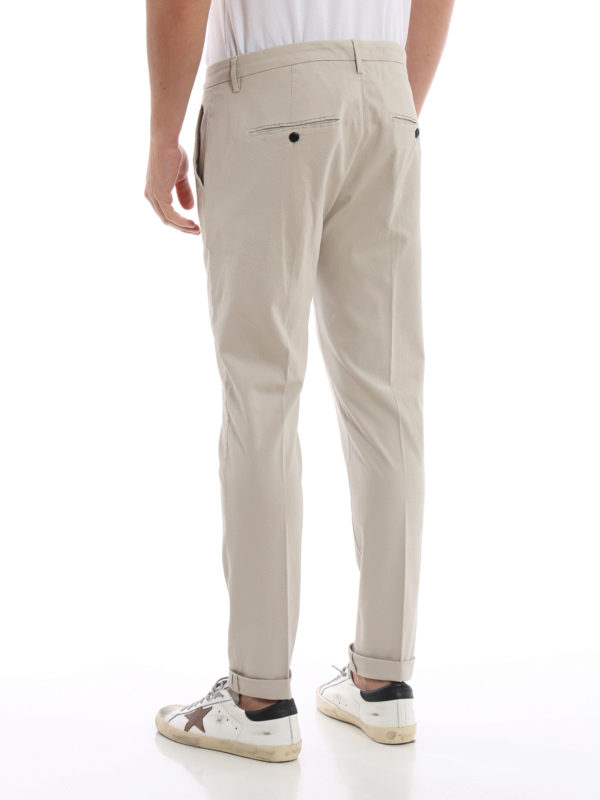 Dondup Mens UP235CS0080UPTD020 Beige Cotton Pants