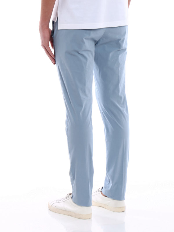 Dondup Cotton Trouser in Dark Blue Slacks and Chinos Blue Mens Trousers Slacks and Chinos Dondup Trousers for Men 