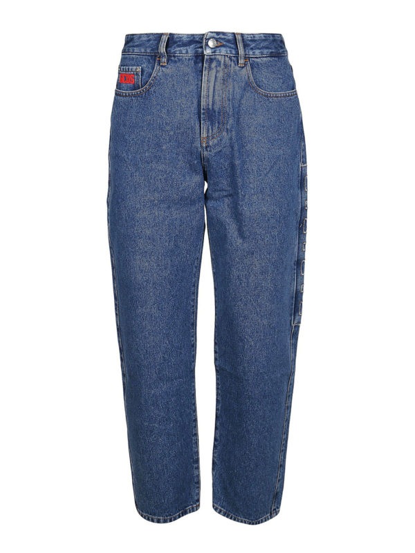 patched boyfriend jeans