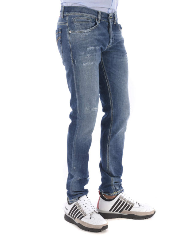 George distressed denim jeans 