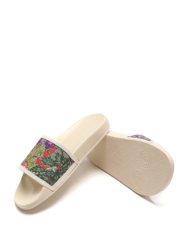 Flip flops Gucci - GG Flora slides - 602096HT5308498