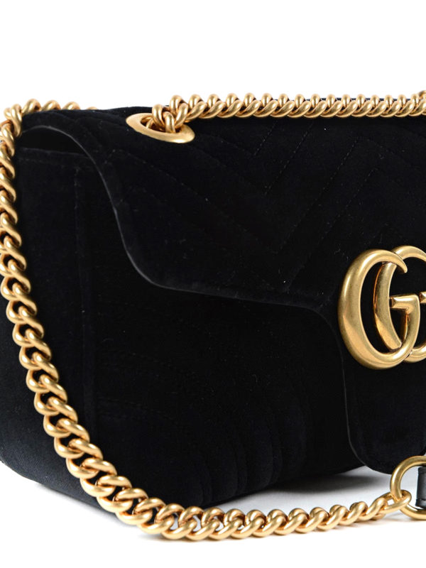 gucci marmont velvet crossbody bag