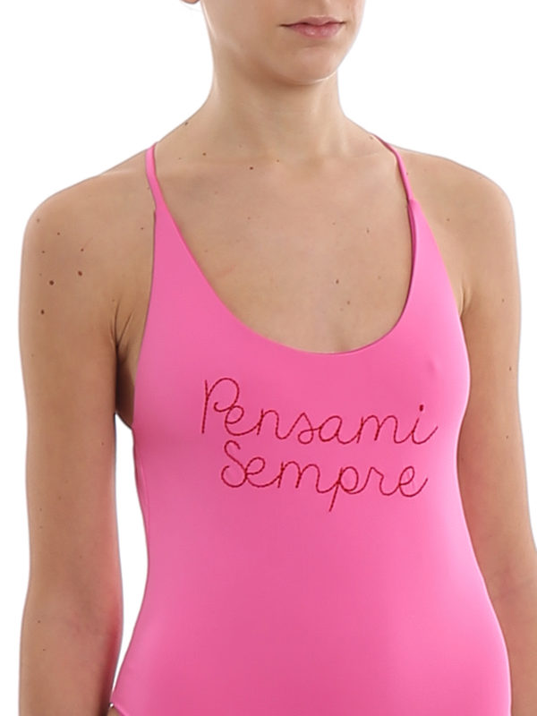 GIADA BENINCASA buy online Pensami Sempre embroidered fuchsia swimsuit
