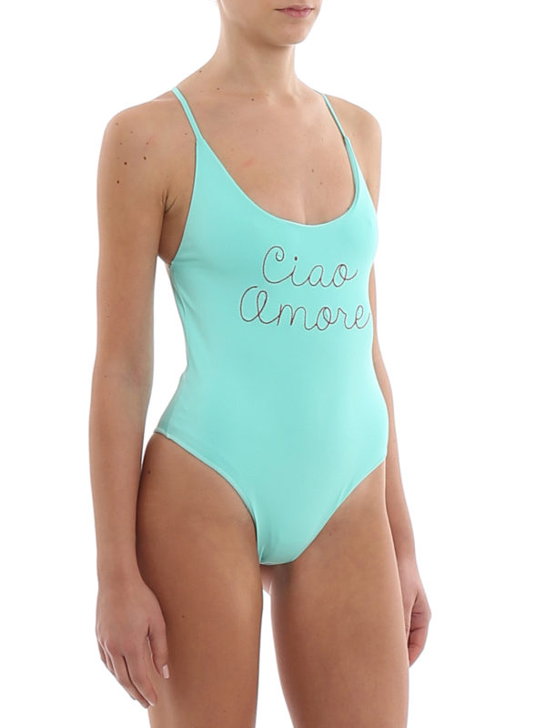 GIADA BENINCASA: one-piece online - Ciao Amore embroidered one-piece swimsuit