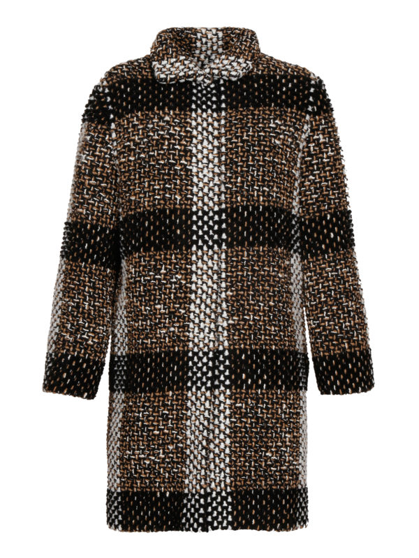 Knee length coats Gianluca Capannolo - Wool blend tweed coat ...