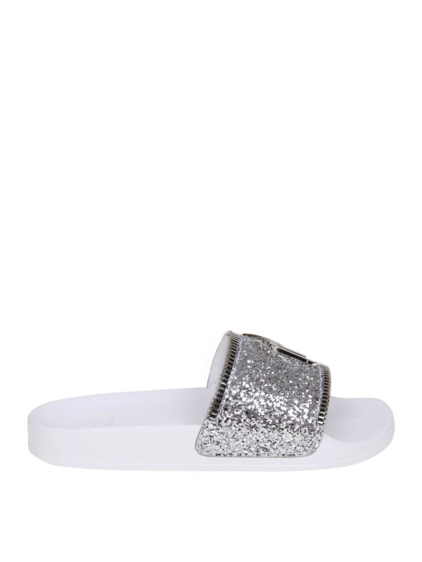 giuseppe zanotti glitter slides