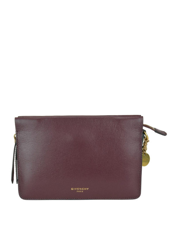 Cross body bags Givenchy - Cross 3 burgundy leather small bag ...