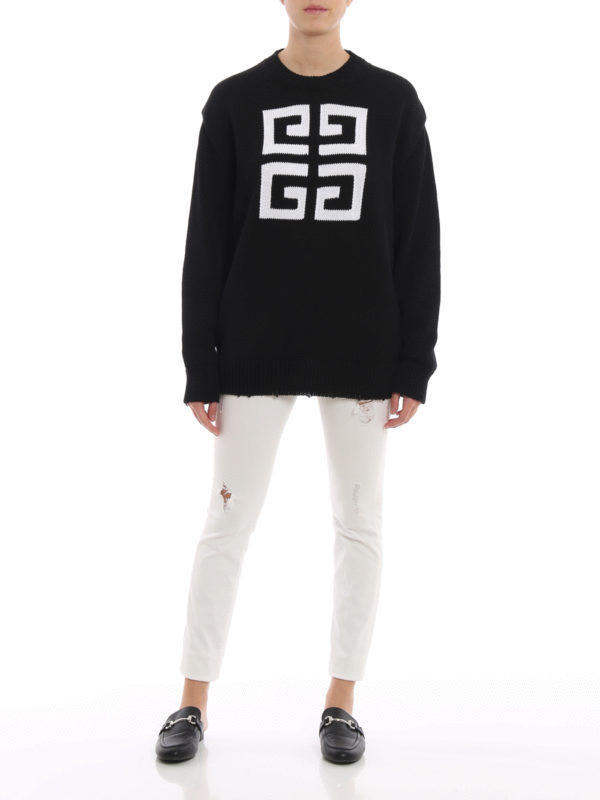Crew necks Givenchy - 4G intarsia black 